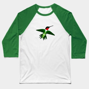 Colorful Ruby-Throated Hummingbird Baseball T-Shirt